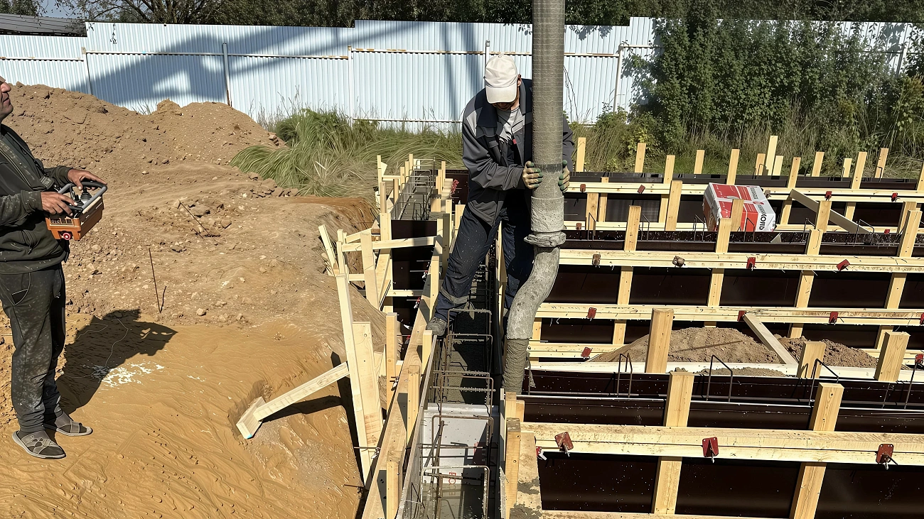 Монолитный ленточный фундамент для гаража