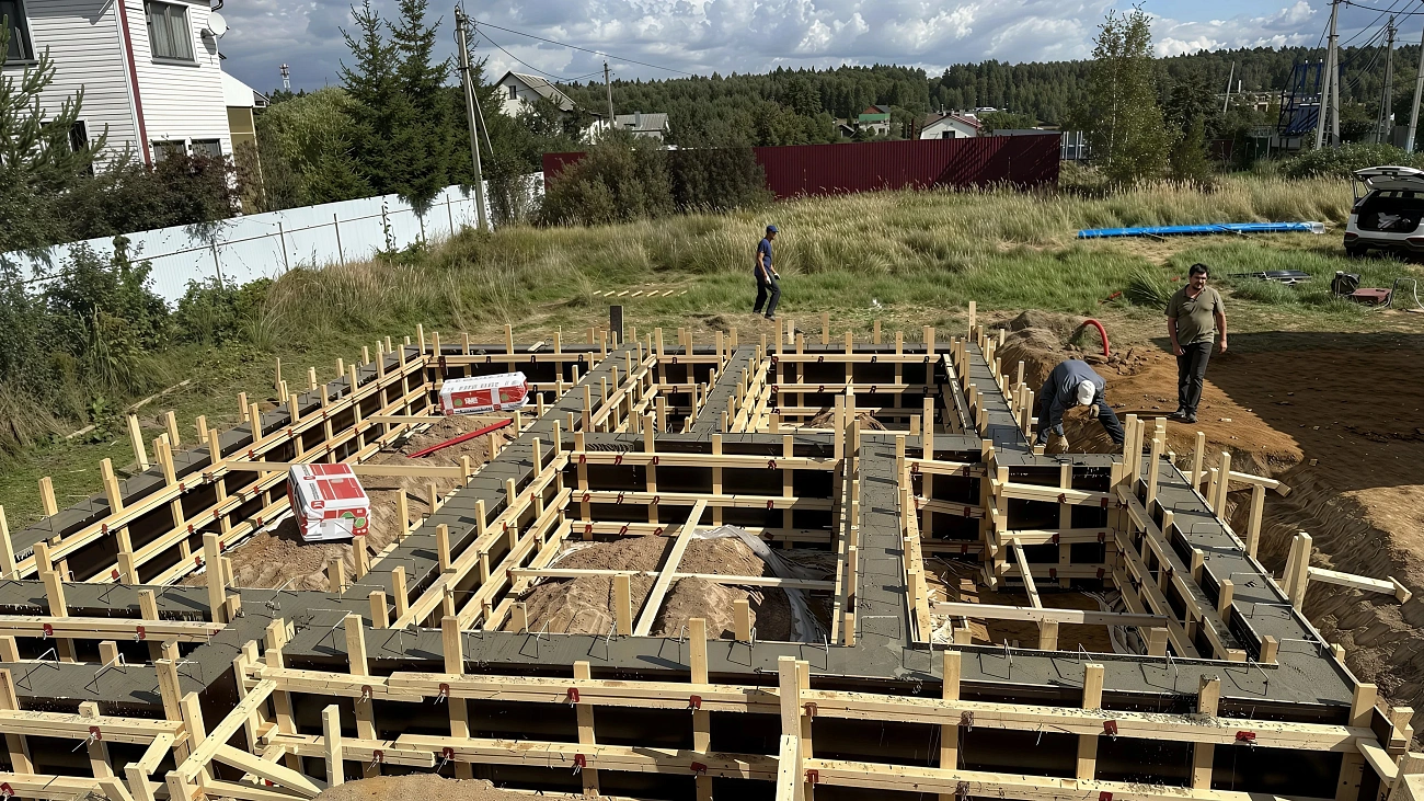 Мелкозаглублённый ленточный фундамент 6x6 м