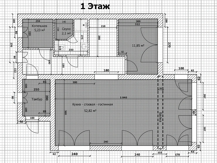 Мелкозаглублённый ленточный фундамент 6x6 м